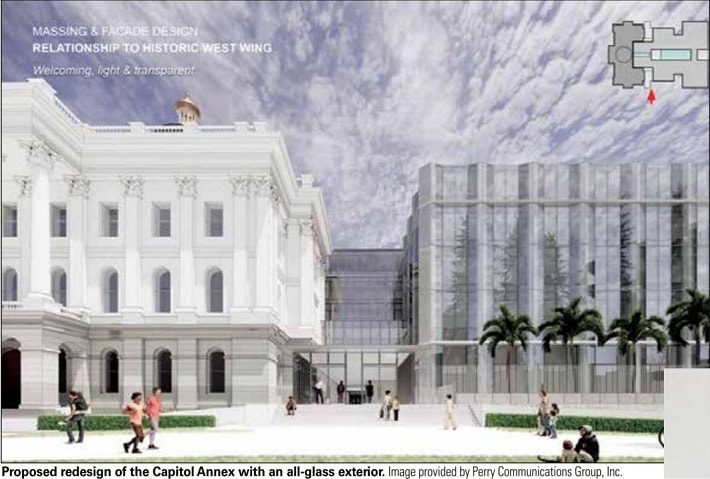 Proposed redesign of the Capitol Annex, Don't Do This, Ray Riehle for Assembly 2022